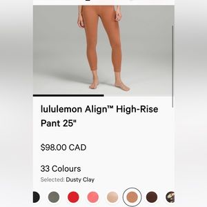 Lululemon align high rise
